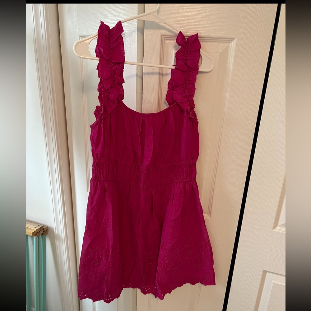 Pink ruffle sun dress